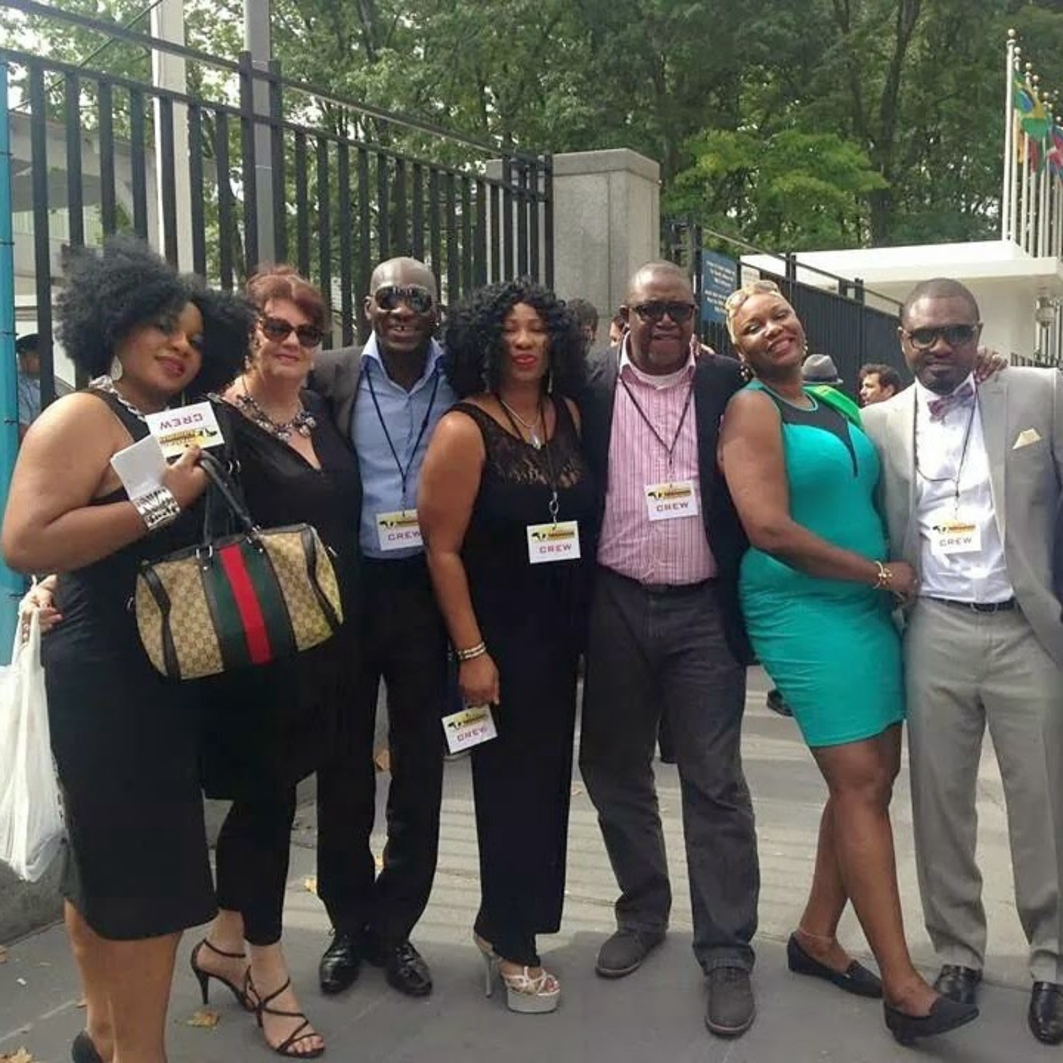 African Women Summit event crew gathered outside the international venue in New York